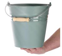 Seau en plastique 7 l - Seau de ménage et de jardinage - Poignée métallique - Convient pour un usage alimentaire - Plastique PP - 1 pièce - Vert