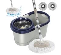 Seau essoreur avec Lave-Sol - Kit Complet Lavage Sol | Kit Balai Serpillère Et Seau Essoreur | Serpillère de Nettoyage pour Sols et Seau Essoreur pour Chambre à Coucher, Cuisine, Balcon