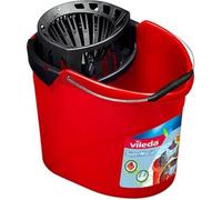 Seau-essoreur pour balai à franges Supermocio - VILEDA - 10 L - Rouge et noir - Plastique recyclé