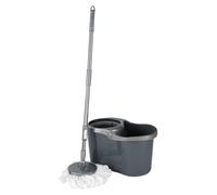 Seau et mop auto-essorage, 16 litres, gris