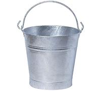 Seau Galvanisé à Chaud 13L - Acier Robuste avec Pied Feuillard, Étanche et Résistant à la Corrosion, Idéal Jardin, Eau, Cendres et Usage Décoratif - Ø 30 cm - 040130