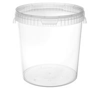 Seau Garronda avec couvercle, 30 litres, lot de 5, pour le stockage de produits alimentaires et chimiques, transparent GD-0072