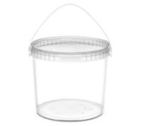 Seau Garronda avec couvercle, 8 litres, lot de 20, pour le stockage de produits alimentaires et chimiques, transparent GD-0072