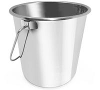 HENDI Seau à poignée, seau de cuisine à usage alimentaire, seau métallique multi-usages, 10 L, diamètre: 278mm, hauteur: 235mm, acier inoxydable