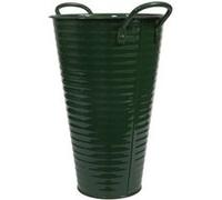 seau haut avec anses déco métal 20x30cm vert - générique 282642 Vert