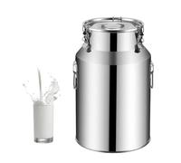 Seau INOX 5-88 litres avec Couvercle, Seau en INOX avec Couvercle pour Huile Et Aliments pour Stockage,Capacity-9L