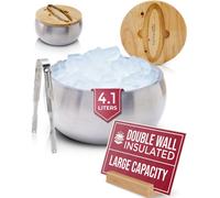 Seau isotherme pour glaçons, 4,1 litres, avec couvercle et anse