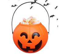 Seau lumineux en forme de d'Halloween - Corbeille à bonbons lumineuse, fourre-tout à friandises pour, panier de fête pour | Lanterne lumineuse, pot de