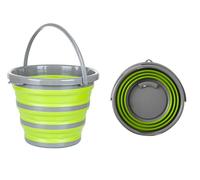 Seau pliable 10 litres pour cuisine, lavage de voiture, camping, pêche, facile à ranger bassin pliable multifonction avec poignée seau économe de l'espace pliable en plastique et en silicone