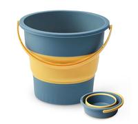 Seau Pliable 10L, Silicone Seau Pliable Camping, Seau de Nettoyage, Seau Plage avec Poignée, Petite Bassine Bucket, Seau de Pêche, Seau Ménager Retactable, Seau pour Lavage de Voiture, Voyages, Pêche