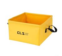 Seau Pliable 13L Carré PVC 500D Portable | PVC 500D pour industriel, pliable main, pochette incluse, capacité 13L, idéal extérieur(Yellow)