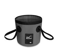 Seau Pliable, 20 litres Seau Pliable Portable Seau Pliant pour Bassin De Lavage pour Voyage, Randonnée, Pêche, Bateau, Jardinage (Gris)