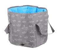 Seau Pliable 25l PEVA Oxford, Bassin Portable pour Lavage Pieds | Double Poignées, Trou Suspendre, Étanche et Anti-fuite, pour Camping, Plage, Pêche, Voiture