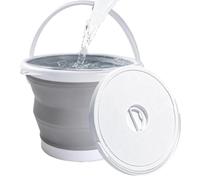 Seau pliable à eau Bac à Eau en Silicone Portable de 10 Litres avec | Seau Pliable de Camping pour camping plage extérieur cuisine pique-nique lessive lavage de