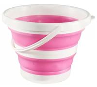 Seau pliable de 10 L, seau de nettoyage portable en silicone avec poignée, seau à franges peu encombrant pour camping-car, maison, extérieur, camping, plage, voiture, lavage de linge, baignoire pour