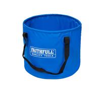Seau Pliable étanche Faithfull - Conteneur léger en PVC avec poignées Robustes et Design Compact et Pliable à Plat pour Le Nettoyage, la vidange et la plomberie - Capacité de 20 L