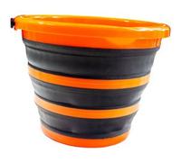 Seau pliable, noir/orange