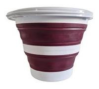 Seau, pliable, rond, 10 litres, gris/blanc