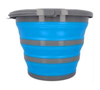 Seau, pliable, rond, 10 litres, gris/bleu