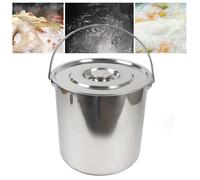 Seau portatif 20 litres avec couvercle seau pour la cuisine seau à glace en acier inoxydable