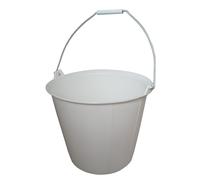 Seau PRO BLANC renforcé à ergots 13 litres anse Diam. 6.3 mm TALIAPLAST - 310131