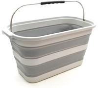 Seau rectangulaire pratique de 238 litres, de couleur grise