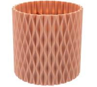 Seau Rotatif pour Pinceaux de Maquillage, Grand, PP Rose | Compartiments Multi-grilles, Fond Plat, Accès Rapide, pour Table de Toilette, Usage Maison