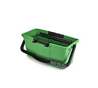 Seau Unger de 12 litres (Pour laveur de vitres jusqu'à 35 cm de largeur, Avec graduation en litres, Avec grille pour l'essorage, Forme rectangulaire) QB12B