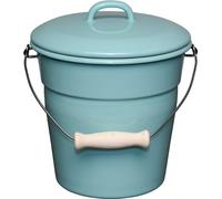 Seauavec couvercle - diamètre 20 cm - 35 litres - émail - 1,170 kg - LBH 21 x 22 x 188 cm - Seau à champagne - Seau à boissons - Seau à glace - Seau de jardin - Seau à ordures - Nature Green Light Sea