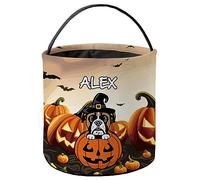 Seaux à Citrouille d'halloween Chien Boxer Sac Citrouille