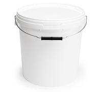 Seaux Garronda avec couvercle, 20 litres, 20 pièces, pour le stockage de produits alimentaires et chimiques Blanc GD-0071