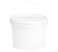 Seaux Garronda avec couvercle, 3 litres, 50 pièces, pour le stockage de produits alimentaires et chimiques Blanc GD-0071