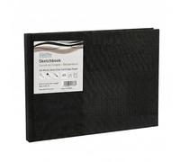 SEAWHITE 32717 - Black Cloth carnet de croquis, carnet de notes, Sketch Book, 140 g/m² papier universel adapté aux supports secs et humides comme le crayon, le marqueur, l'encre ou l'aquarelle