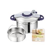 Seb Clipsominut’ Perfect Cocotte-minute 7,5 L, Autocuiseur induction, Facile à utiliser, Minuteur, Livre 100 recettes inclus, Fabriqué en France, Violet P4624800