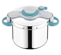 SEB ClipsoMinut' Easy+, 9 l, Céramique, Gaz, Halogène, Induction, Plaque hermétique, Bleu, Acier inoxydable, Acier inoxydable, Rabattable, France