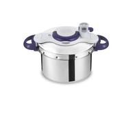 SEB Autocuiseur Clipso Minut Perfect – 6 L, induction, minuteur, livre 100 recettes, violet