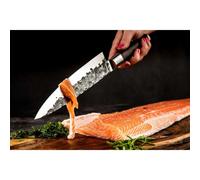 Forged Couteau de chef Sebra 20,5 cm Acier japonais 440C manche Dalbergia martelé 58 HRC