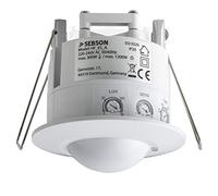 SEBSON 2X Détecteur de Mouvement Intérieur | Montage Encastré au Plafond, HF Capteur, LED Compatible, Programmable, Portée 2-16m/ 360°, Max, 1200W/ 300W