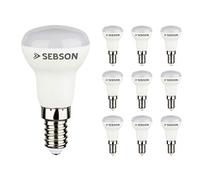 SEBSON Ampoule LED E14 3W 200lm Blanc Chaud 3000K 230V - Lot de 10 | Ampoule LED remplaçant une Ampoule Halogène de 20W, Ampoule à réflecteur E14 R39, Non Dimmable, 110° Larges Faisceaux
