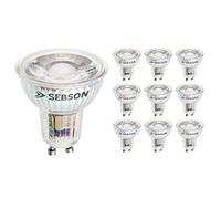 SEBSON Ampoule LED GU10 5W 380lm Blanc Chaud 3000K 230V - Lot de 10 | Ampoule LED remplaçant une Ampoule Halogène de 50W, Ampoule GU10 Non Dimmable, 36° Faisceaux Étroits, Ampoule LED Spot