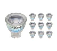 SEBSON Ampoule LED MR11 3W 220lm Blanc Chaud 2900K 12V ø35x40mm - Lot de 10 | Ampoule LED remplaçant une Ampoule Halogène de 20W, Non Dimmable, 36° Faisceaux Étroits, Ampoule LED Spot GU4