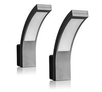 SEBSON LED Luminaire Exterieur Mural - Lot de 2 | Eclairage Exterieur Anthracite 15W 1100lm 5800K, IP65 Applique Murale, 250x176x65mm