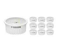 SEBSON Module LED 5W 400lm Blanc Chaud 3000K ø50x26mm 230V - Lot de 10 | Ultra Plat, Non Dimmable, Remplace Lampe GU10 MR16, Ampoule pour Spots Encastrables
