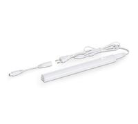 SEBSON Réglette LED sous Meuble Cuisine 30cm avec Prise et Interrupteur | Blanc Neutre 4000K 5W 800lm, Barre LED 230V, Lampe de Cuisine 300x30x22mm