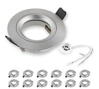 SEBSON Spot Encastrable avec Douille GU10 - Spot Plafond Trou de Montage ø65mm (min. 60mm, max. 70mm) - Plafonnier Encastré Ø80x24mm - Lot de 12