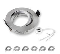SEBSON Spot Encastrable Orientable avec Douille GU10 - Spot Plafond Trou de Montage ø75mm (min. 73mm, max. 77mm) - Plafonnier Encastré Ø84mm - Lot de 6