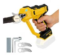 Sécateur à batterie pour Dewalt 20 V, max 35 mm 1000 W, moteur sans balais, sécateur avec compteur de coupe LCD, 2 lames mobiles, interrupteur de sécurité pour jardiniers, producteurs de fruits