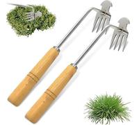 Sécateur à deux mains, sécateur à lame oblique, lot de 2, sécateurs, sécateurs en acier inoxydable, outils de jardinage, sécateurs manuels à manche en bois, outils de jardinage pour creuser, rempoter