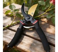 Sécateur à lame franche robuste de 20,3 cm pour le jardinage, en acier SK5 ultra tranchant, poignée antidérapante, sécateur manuel avec verrou de sécurité, coupe-bordure de jardin antirouille pour