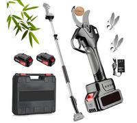 Sécateur à Piles, Taille-Arbres électrique sans Fil avec 2 Batteries, capacité de Coupe de 50 mm, Ciseaux à Branches de Jardin